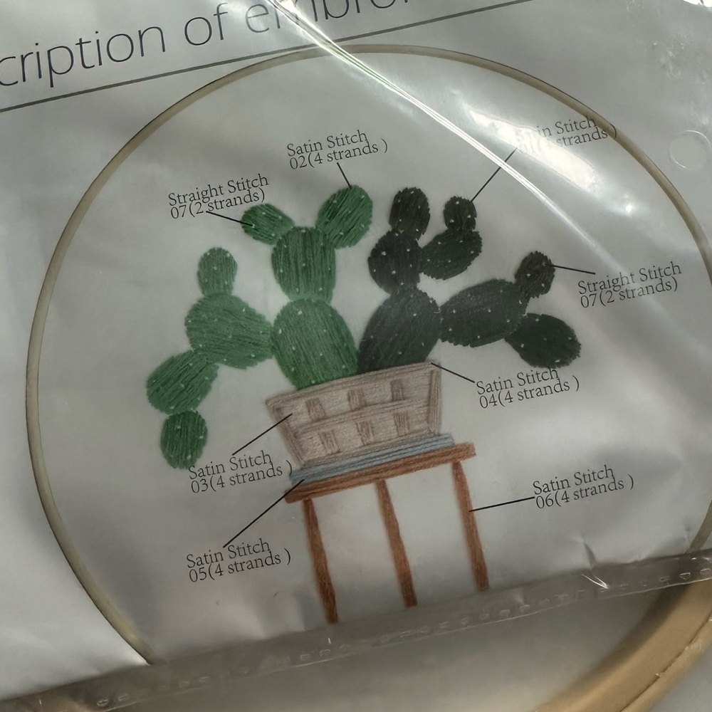 Cactus Embroidery Kit - Picture 3 of 5